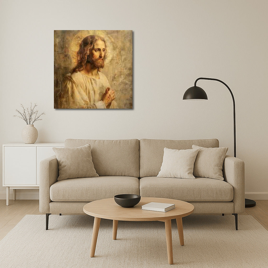 Sacred Harmony: Oil Portrait of Jesus