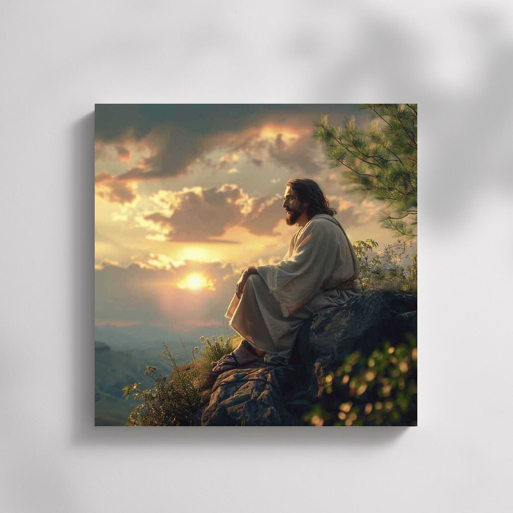 Jesus Christ on the Rock: Inspiration and Tranquility in Nature