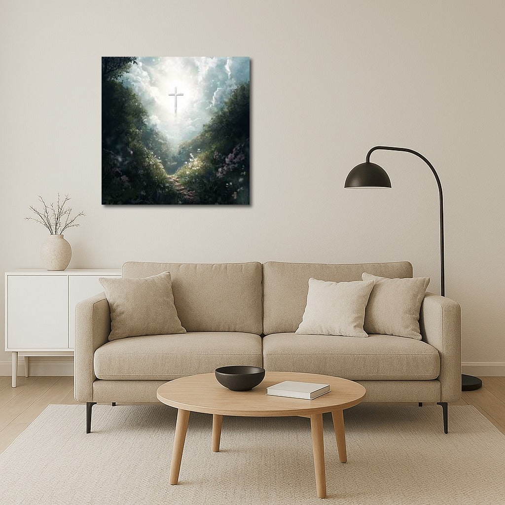 Sacred Light: Cross in the Forest
