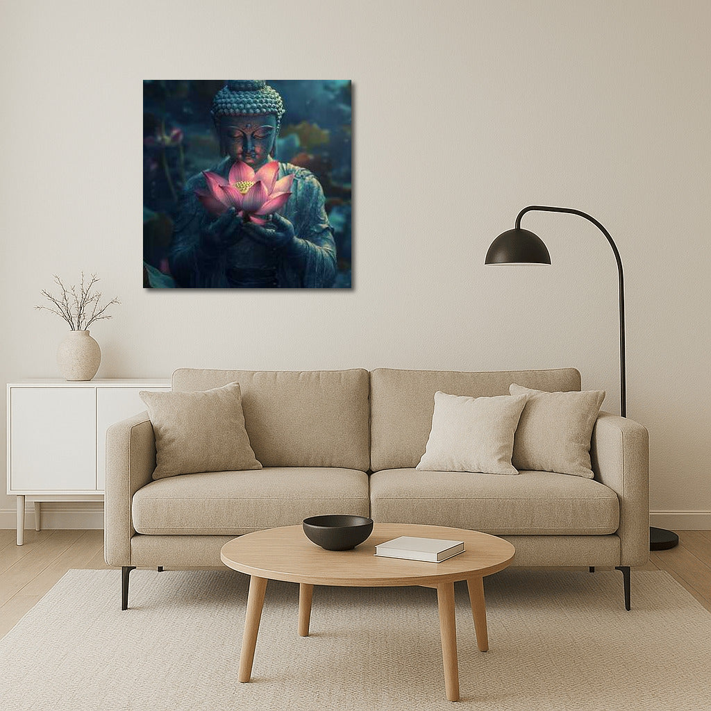 Buddha with Lotus: Harmony and Tranquility