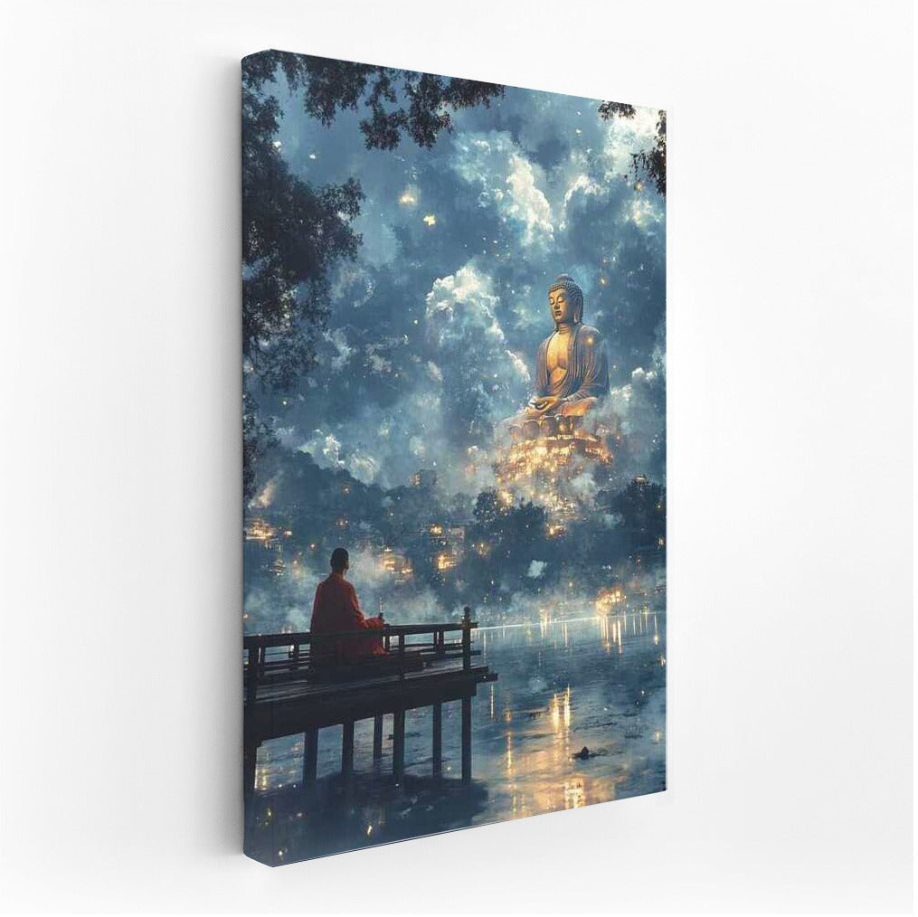 Night Peace: The Majesty of the Buddha Statue