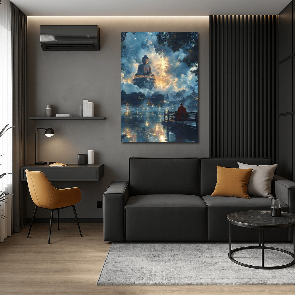 The Greatness of Buddha in the Clouds: Harmony and Tranquility
