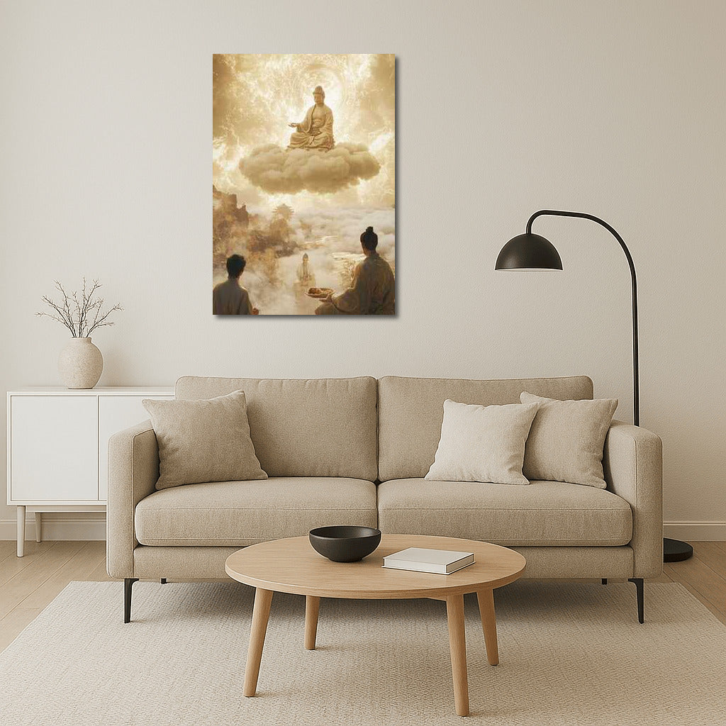 Light of Japanese Buddha on Cloud