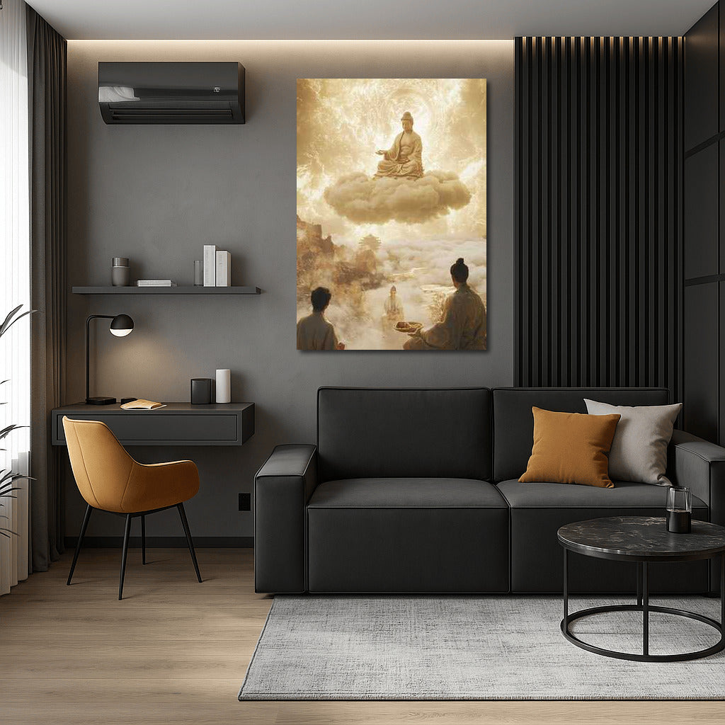 Light of Japanese Buddha on Cloud
