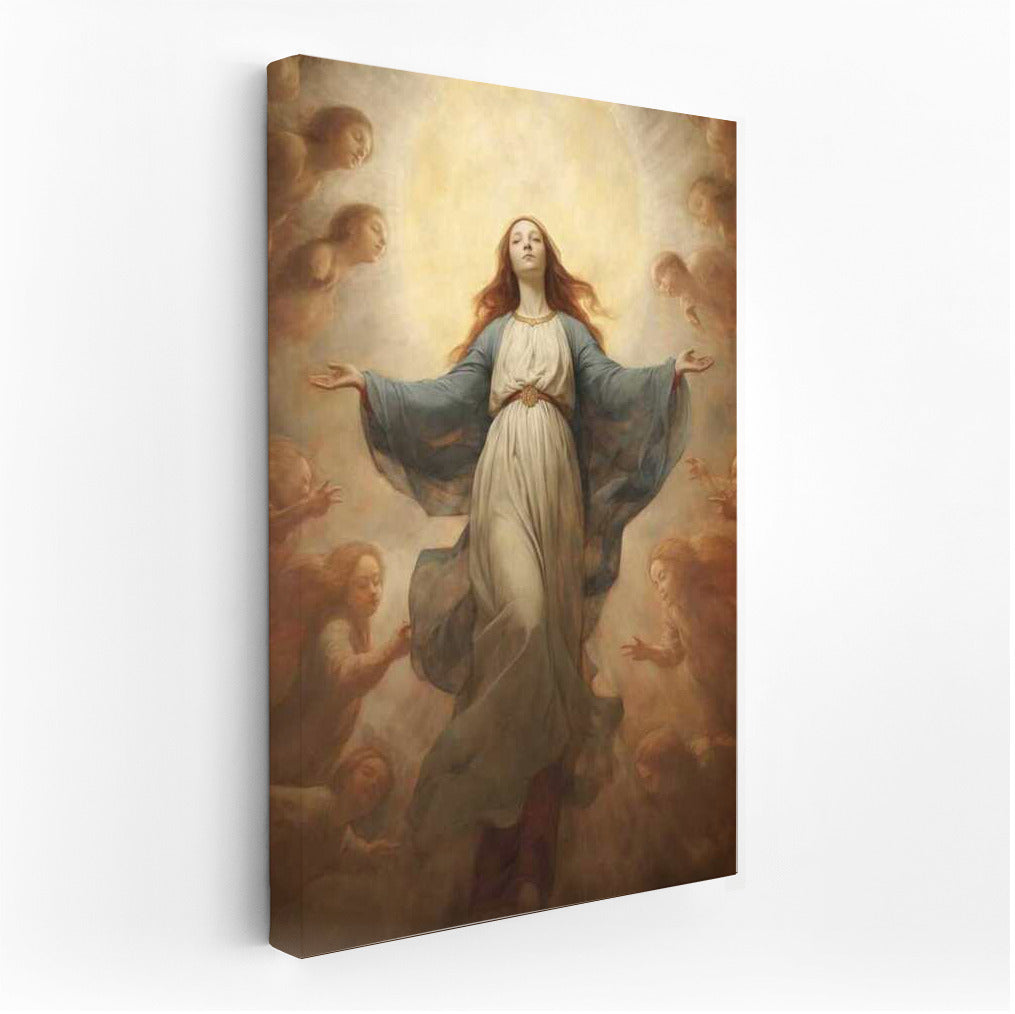 Divine Harmony of the Virgin Mary in the Style of Leonardo da Vinci