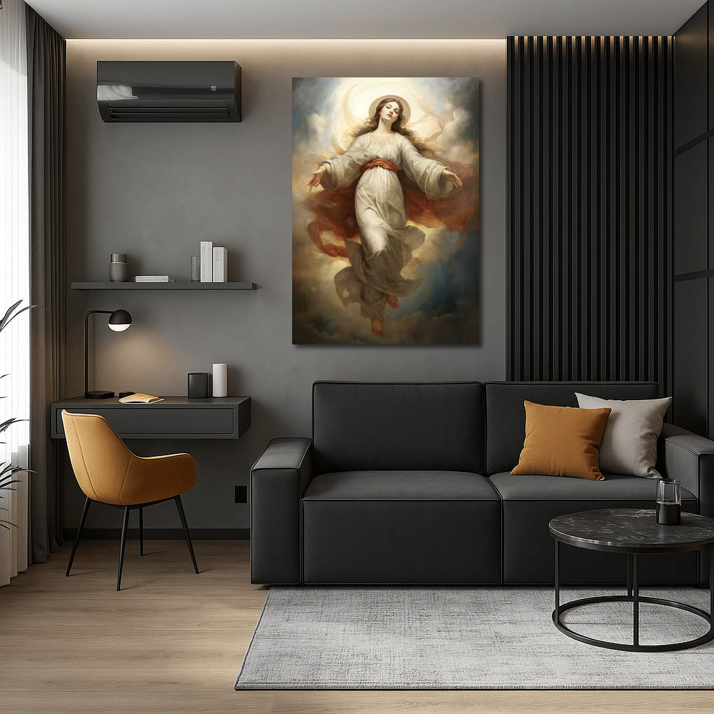 Divine Grace: Virgin Mary in the Style of Leonardo da Vinci