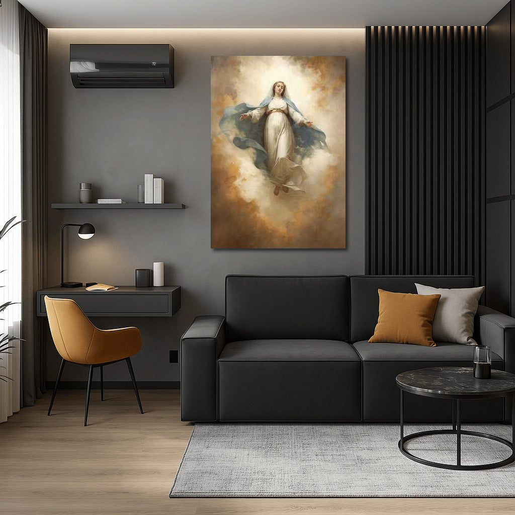 Sublime Virgin Mary in the Clouds: Leonardo da Vinci's Inspiration