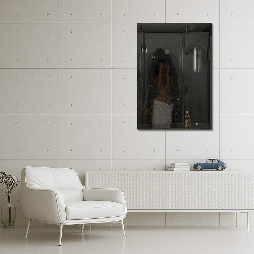 Misty Seduction: Shadow Play in the Bathroom