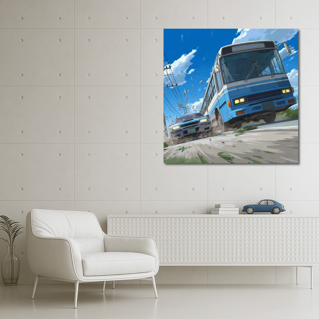 Speed and Wind: Bus and Sports Car in Dynamics