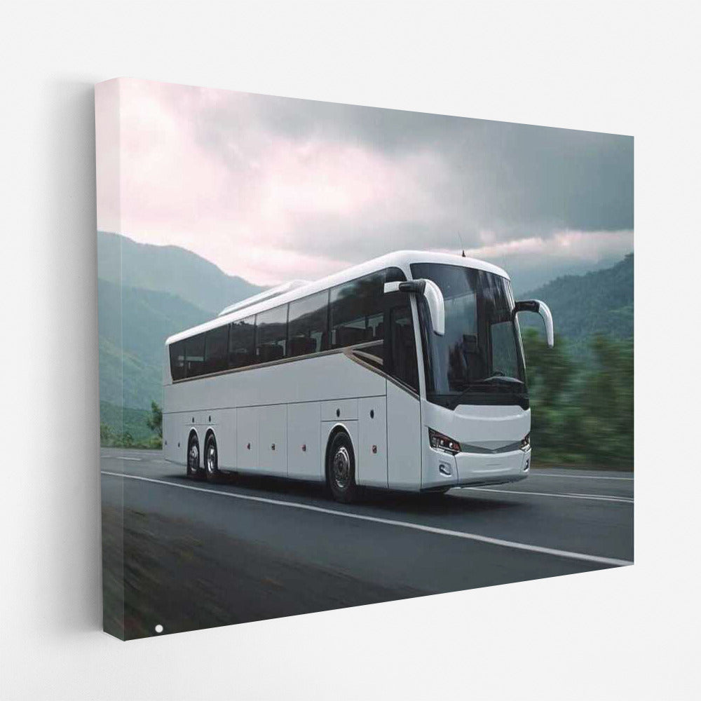 Speed and Scenery: Modern Bus on the Hills