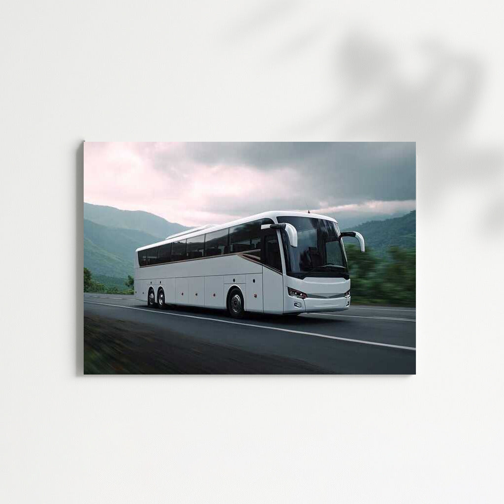 Speed and Scenery: Modern Bus on the Hills