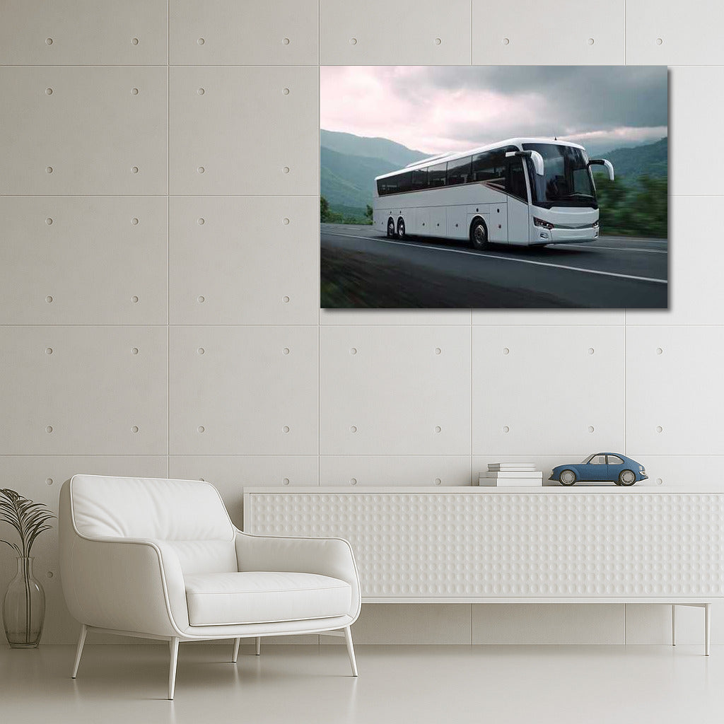 Speed and Scenery: Modern Bus on the Hills