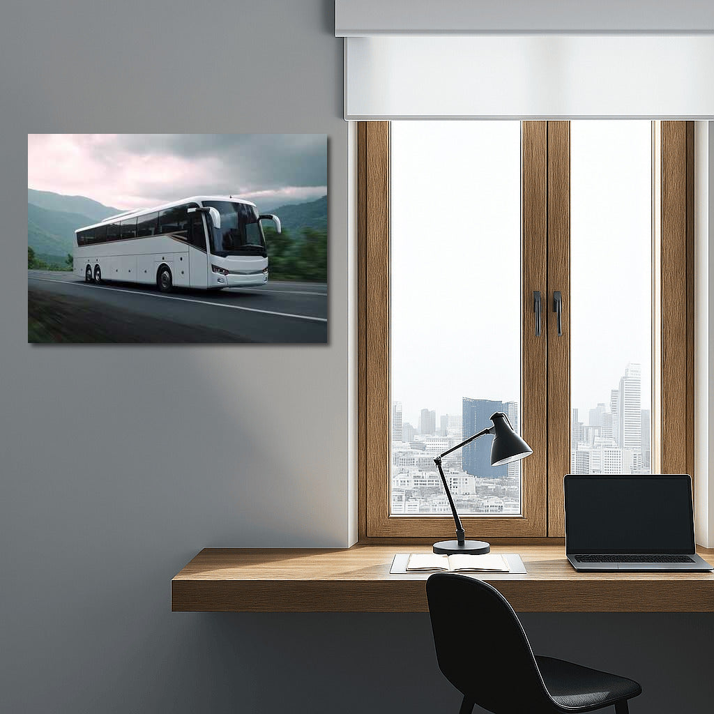 Speed and Scenery: Modern Bus on the Hills