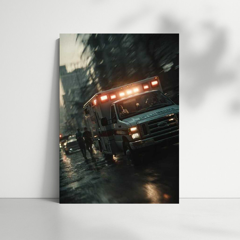 Ford Ambulance on a Rainy Run: Rescue Dynamics