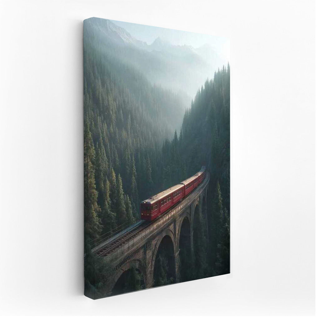 Mountain Express: Train on the Bridge