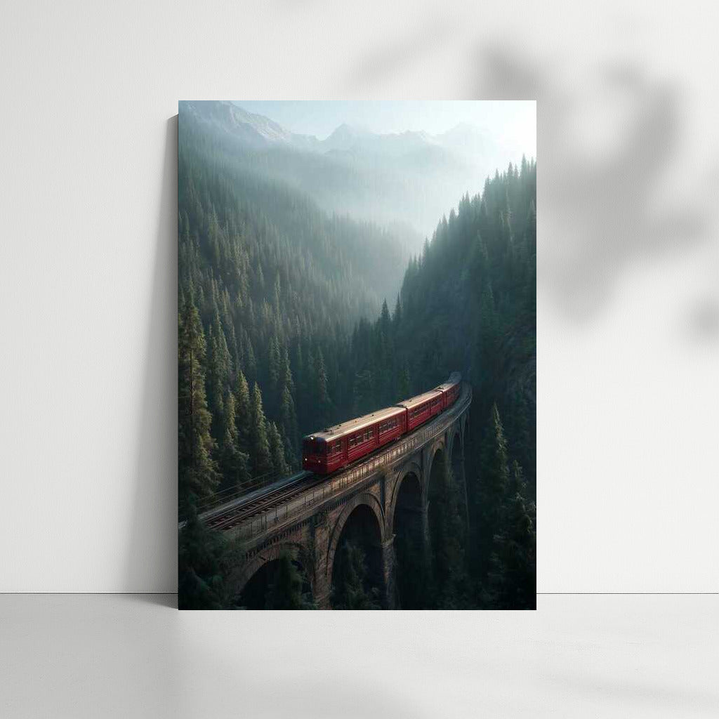 Mountain Express: Train on the Bridge