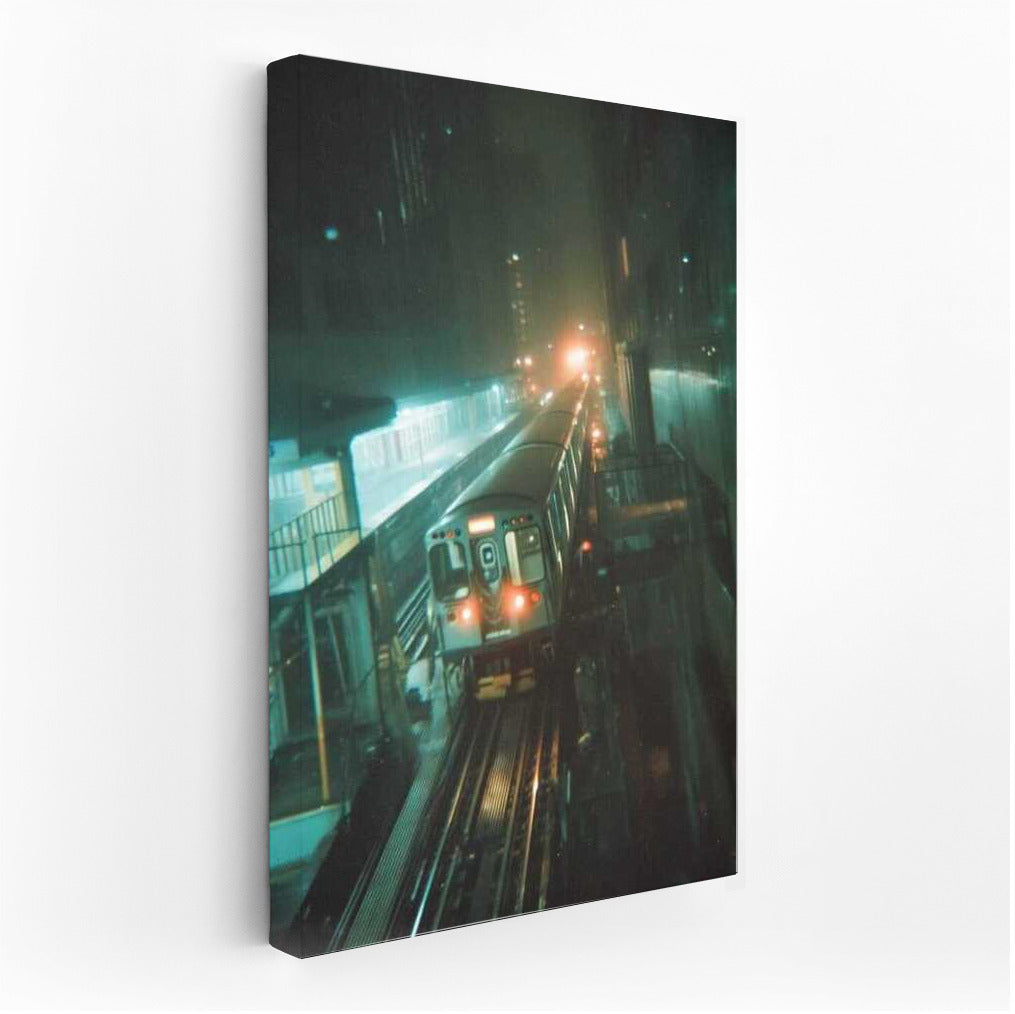 Night Train Journey Through the Fog