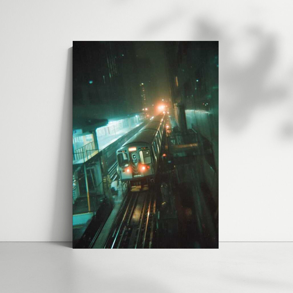 Night Train Journey Through the Fog