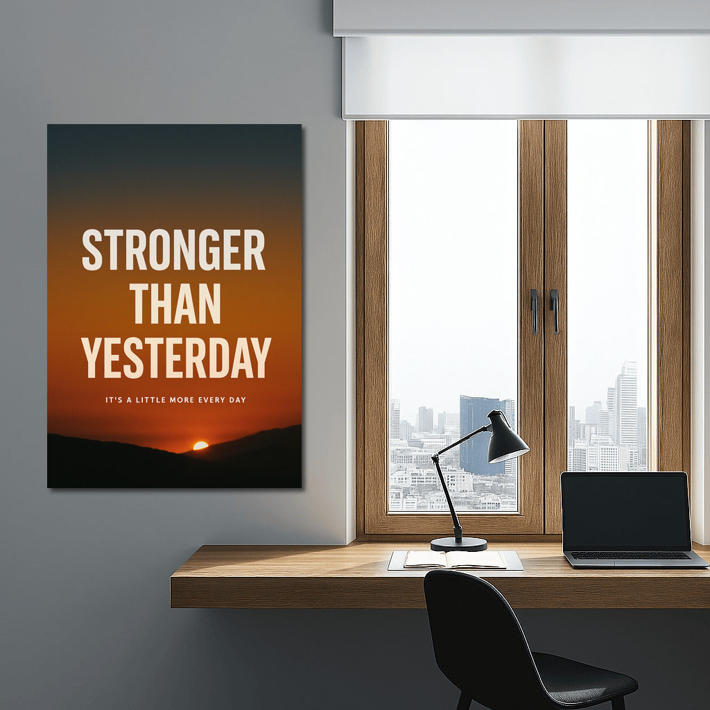 Sunset of Inspiration: Stronger Than Yesterday - The Path to Progress and Growth