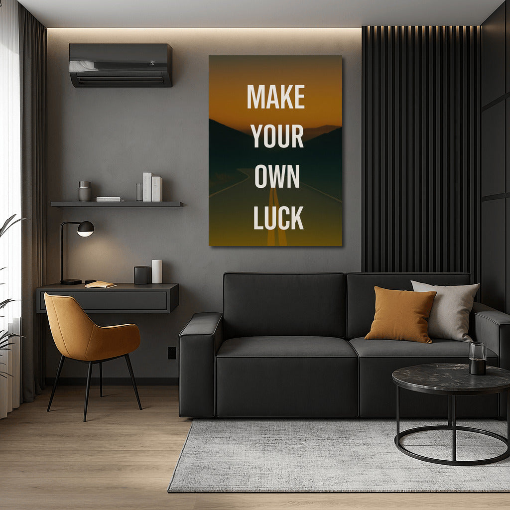 Sunset Over The Road: Create Your Own Luck