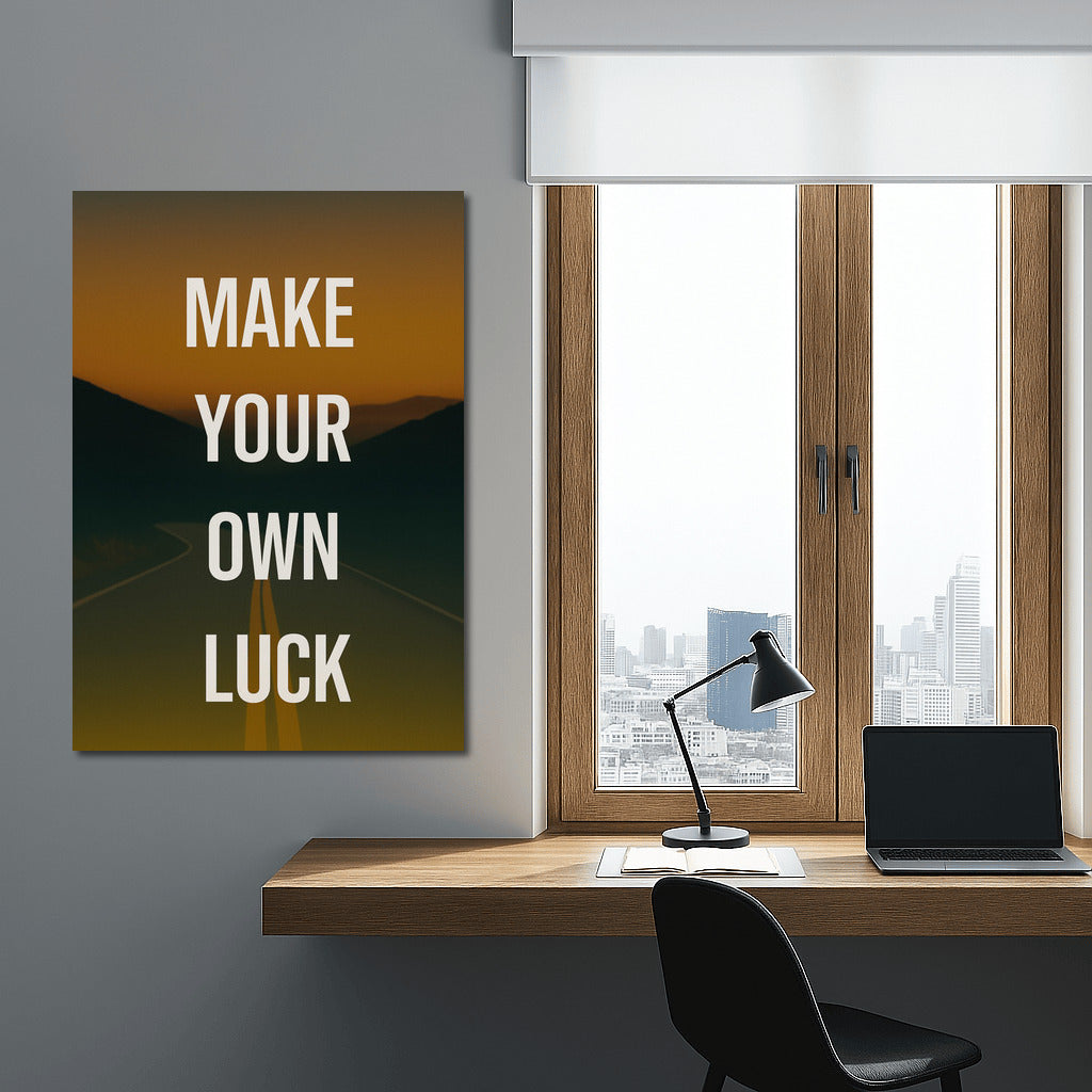 Sunset Over The Road: Create Your Own Luck