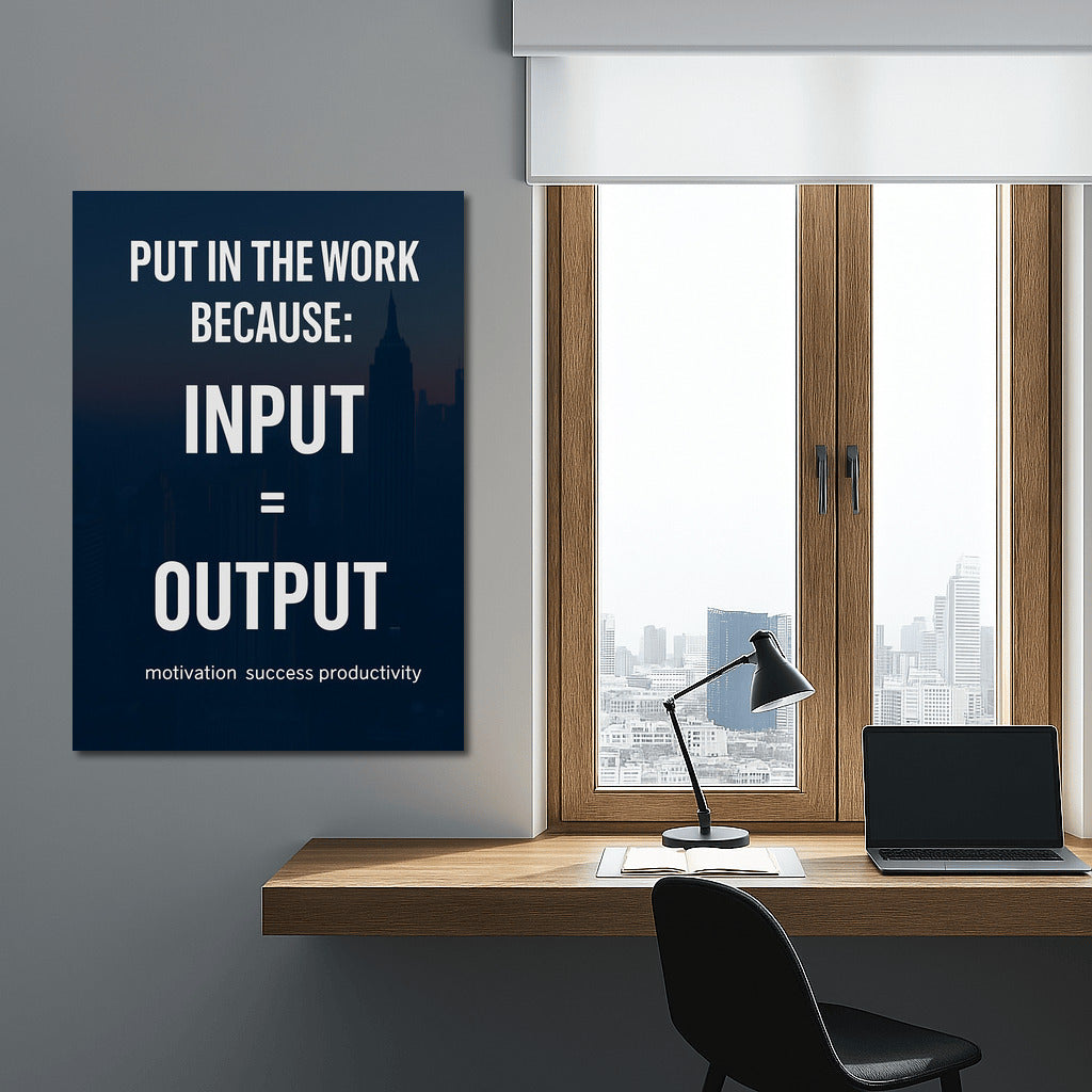 Embodiment of Success: Input = Output - Motivation and Productivity