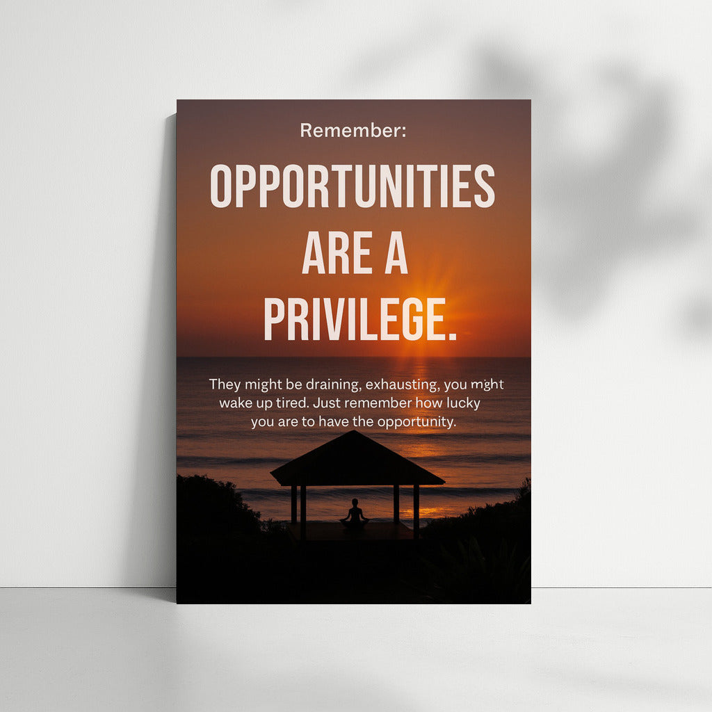The Privilege of Opportunity: A Motivational Quote on Gratitude and Perspective