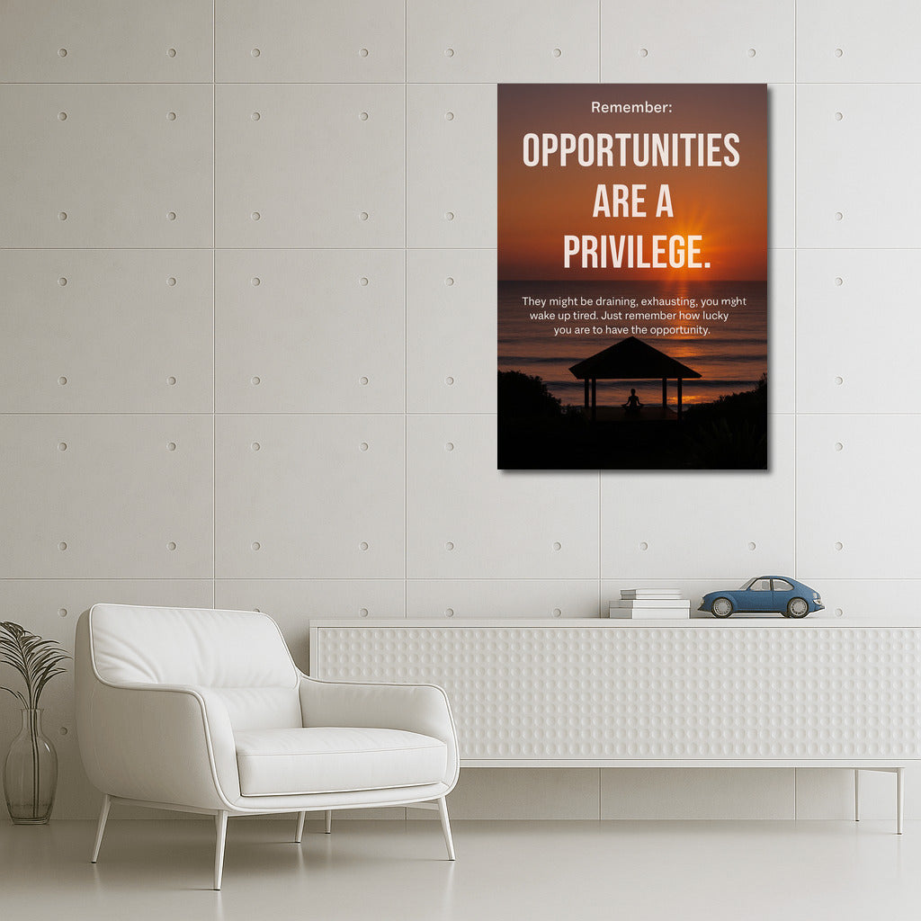 The Privilege of Opportunity: A Motivational Quote on Gratitude and Perspective