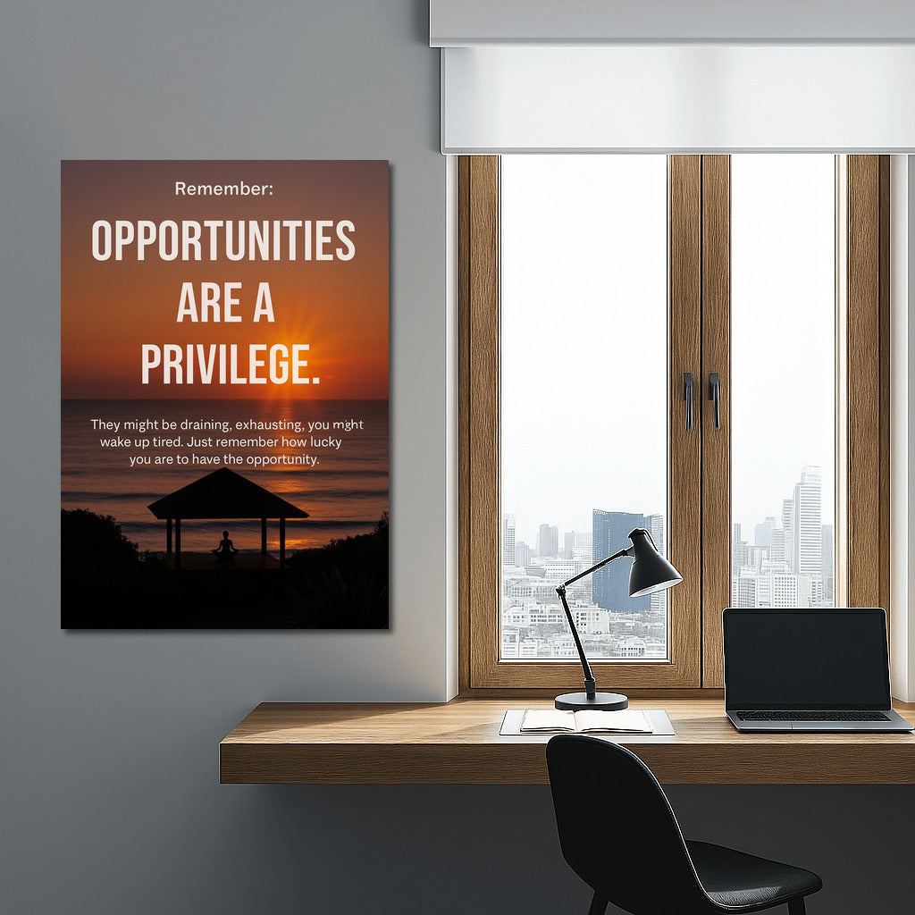 The Privilege of Opportunity: A Motivational Quote on Gratitude and Perspective