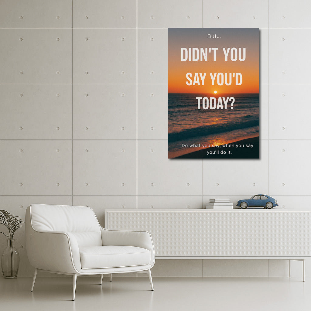Ocean Sunset: Discipline and Progress - Self Promise in Action
