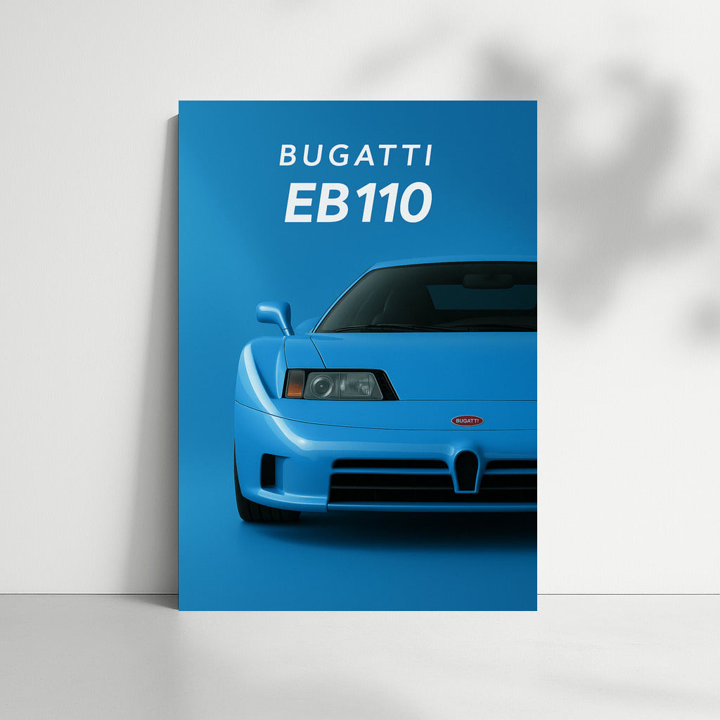 Legendary supercar Bugatti EB110 in dynamics