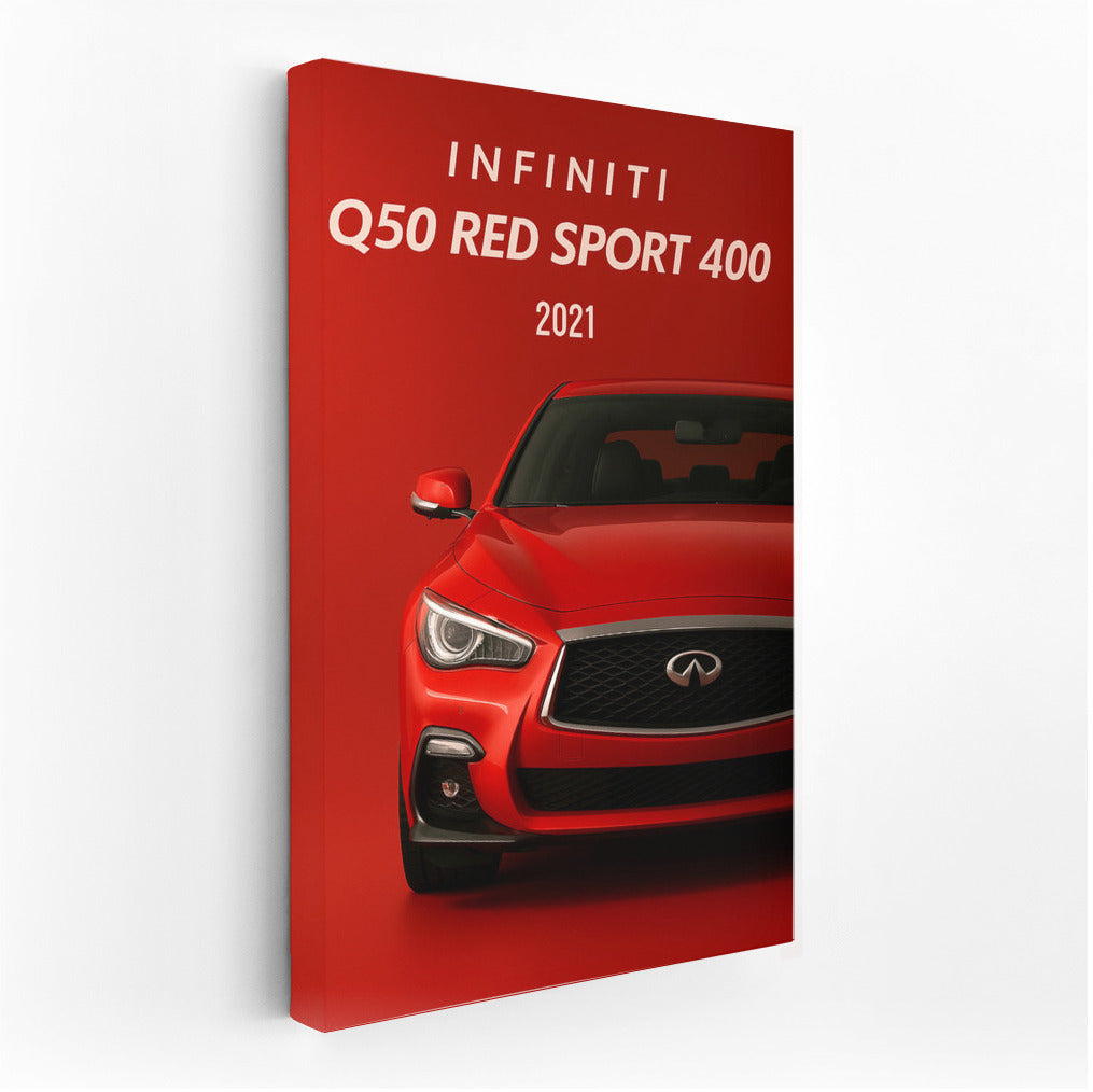 Infiniti Q50 Red Sport 400: Dynamics and Style on Your Wall