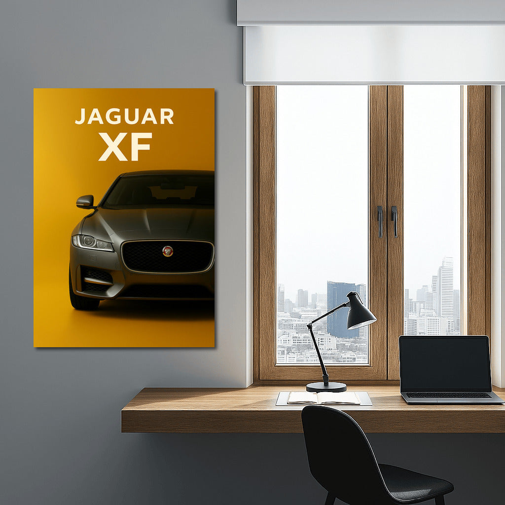 Jaguar XF: Elegance and Speed on a Bright Background