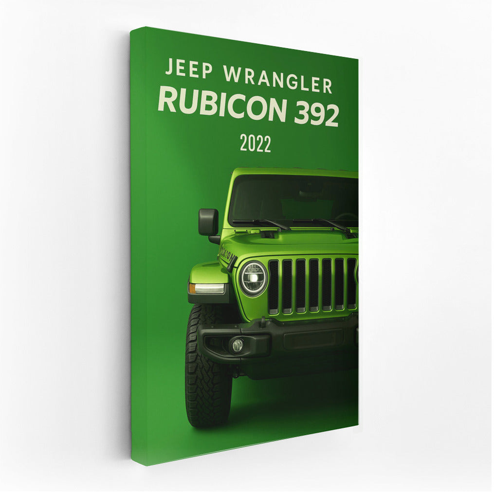 Jeep Wrangler Rubicon 392: Energy and Freedom on a Green Background