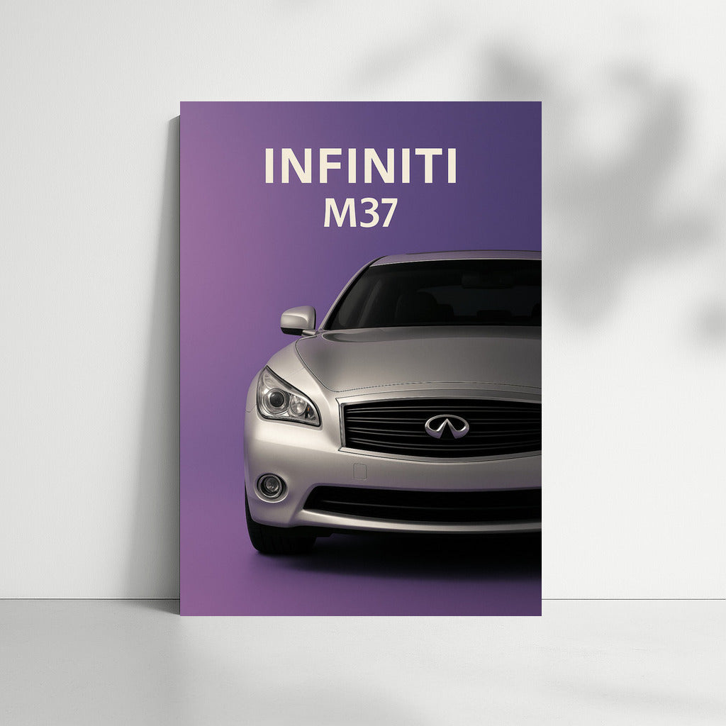 Infiniti M37: Elegance and Power on a Purple Background
