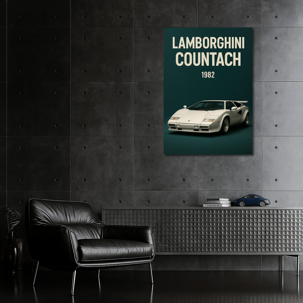 Snow-white Lamborghini Countach 1982: Symbol of Speed and Style