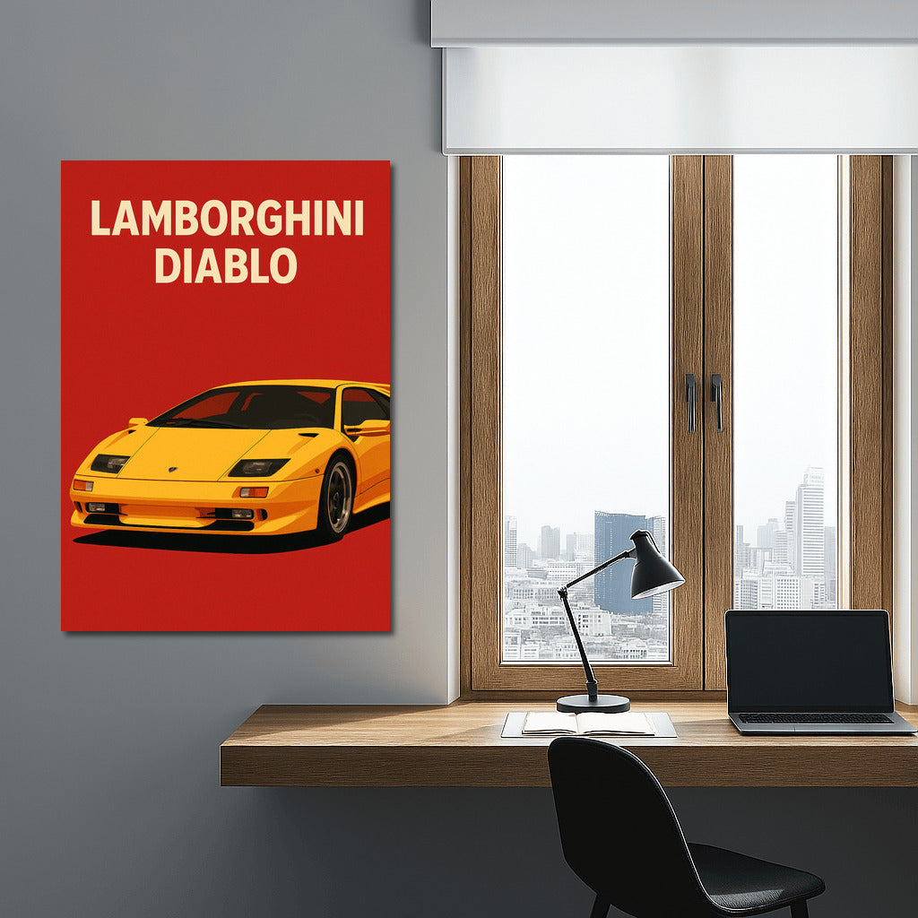 Fiery Burst of Speed: Lamborghini Diablo