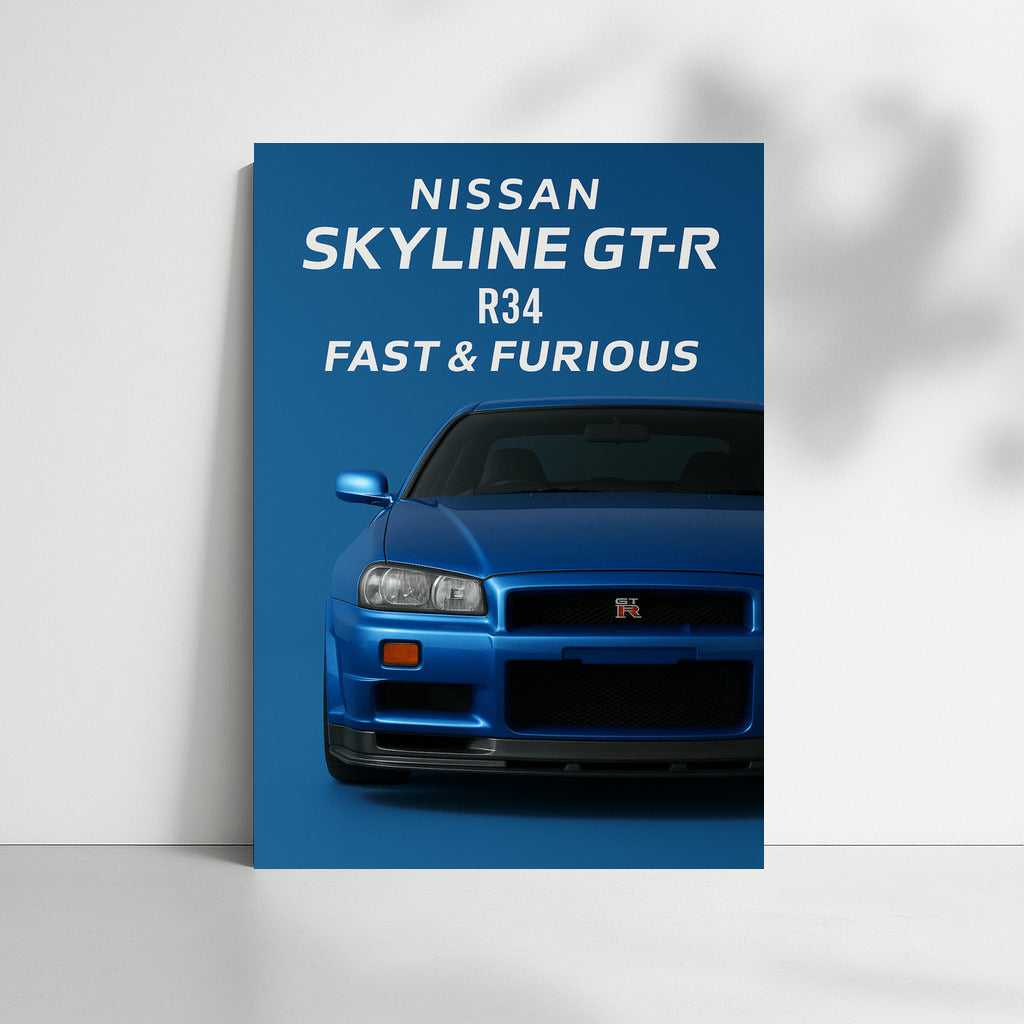The legendary Nissan Skyline GT-R R34 from the movie Fast and Furious: Speed and Adrenaline