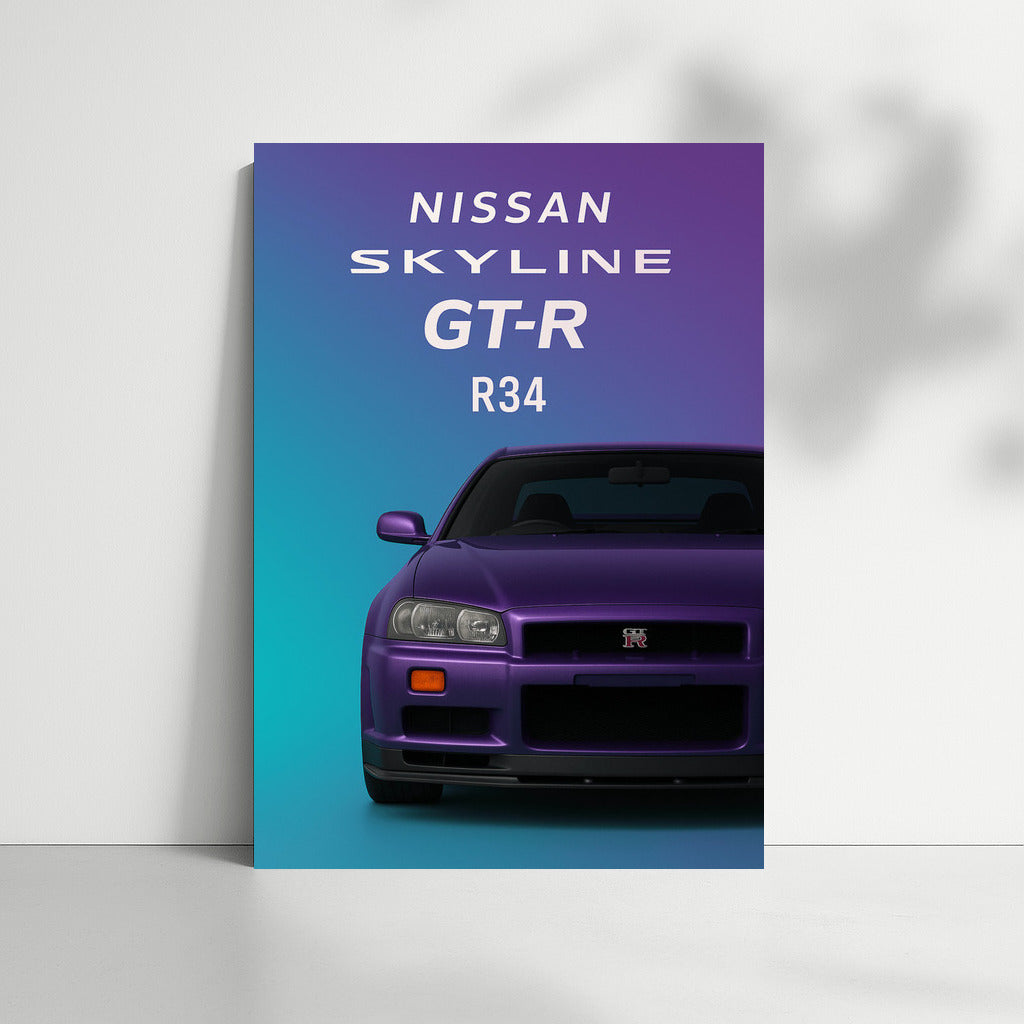Nissan Skyline GT-R R34: JDM Legend on Your Wall