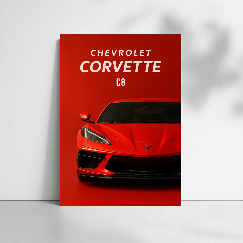 Chevrolet Corvette C8: Dynamics and Style on Your Wall