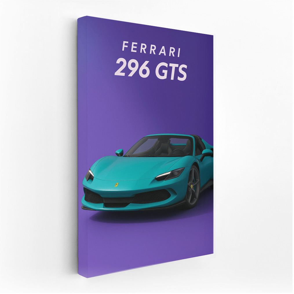Speed and Style: Ferrari 296 GTS Blue