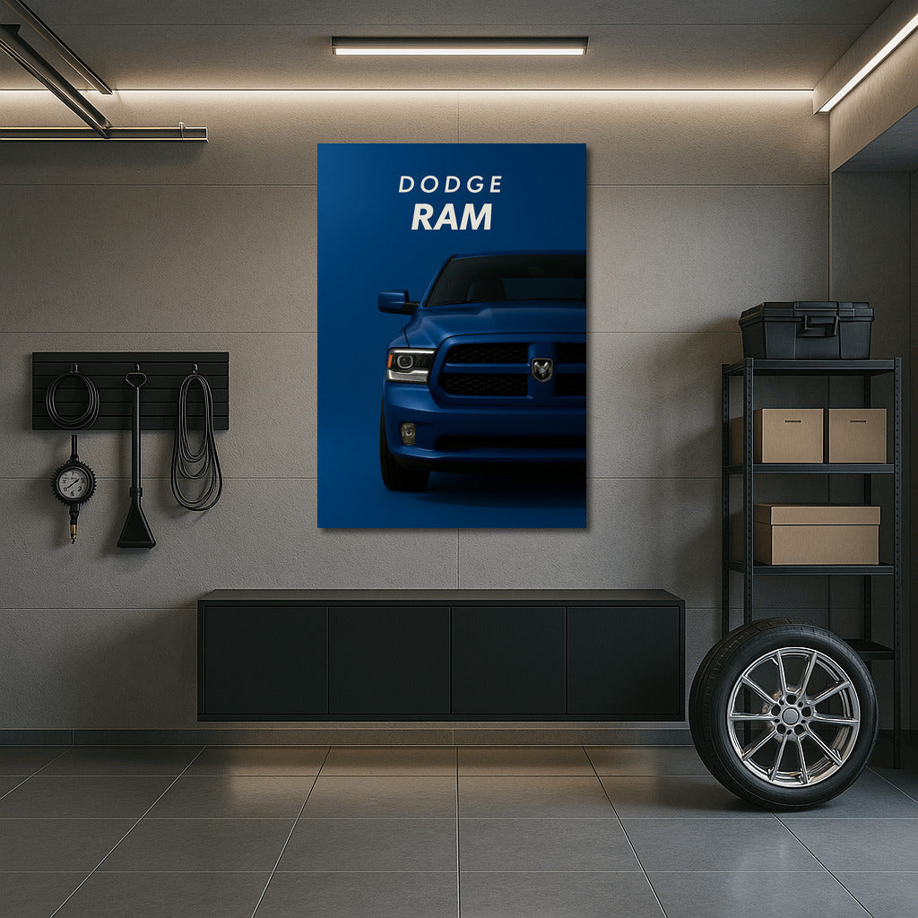 Power and Style: Blue Dodge Ram in Action
