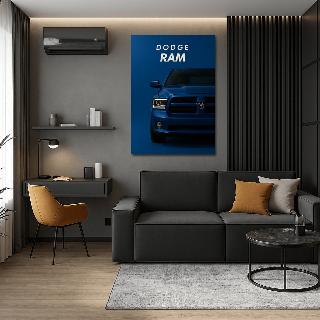 Power and Style: Blue Dodge Ram in Action
