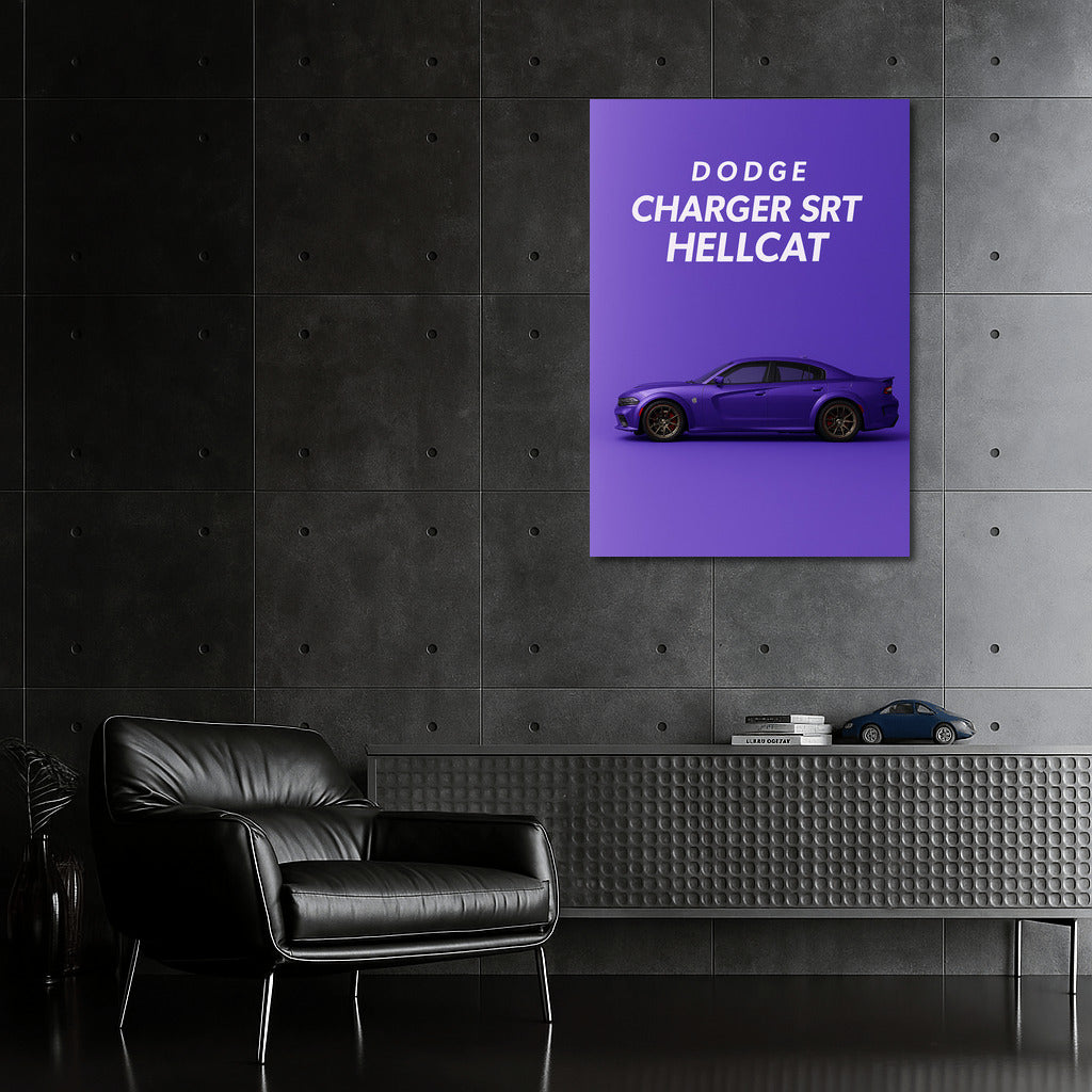 Dodge Charger SRT Hellcat: Speed and Power on Your Wall
