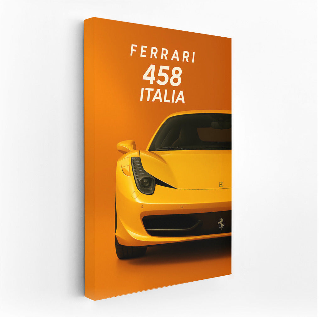 Ferrari 458 Italia: Dynamics and Style on Your Walls