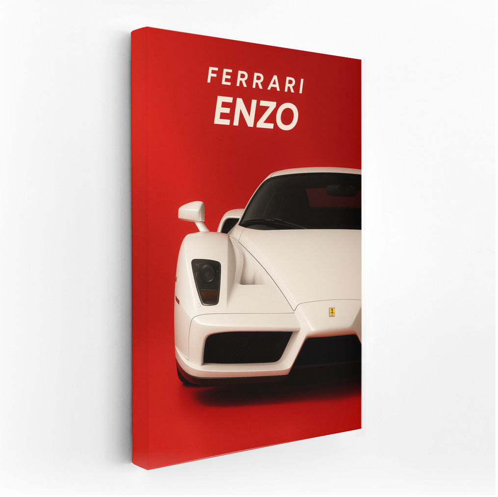 Snow-white Ferrari Enzo: Speed and Elegance