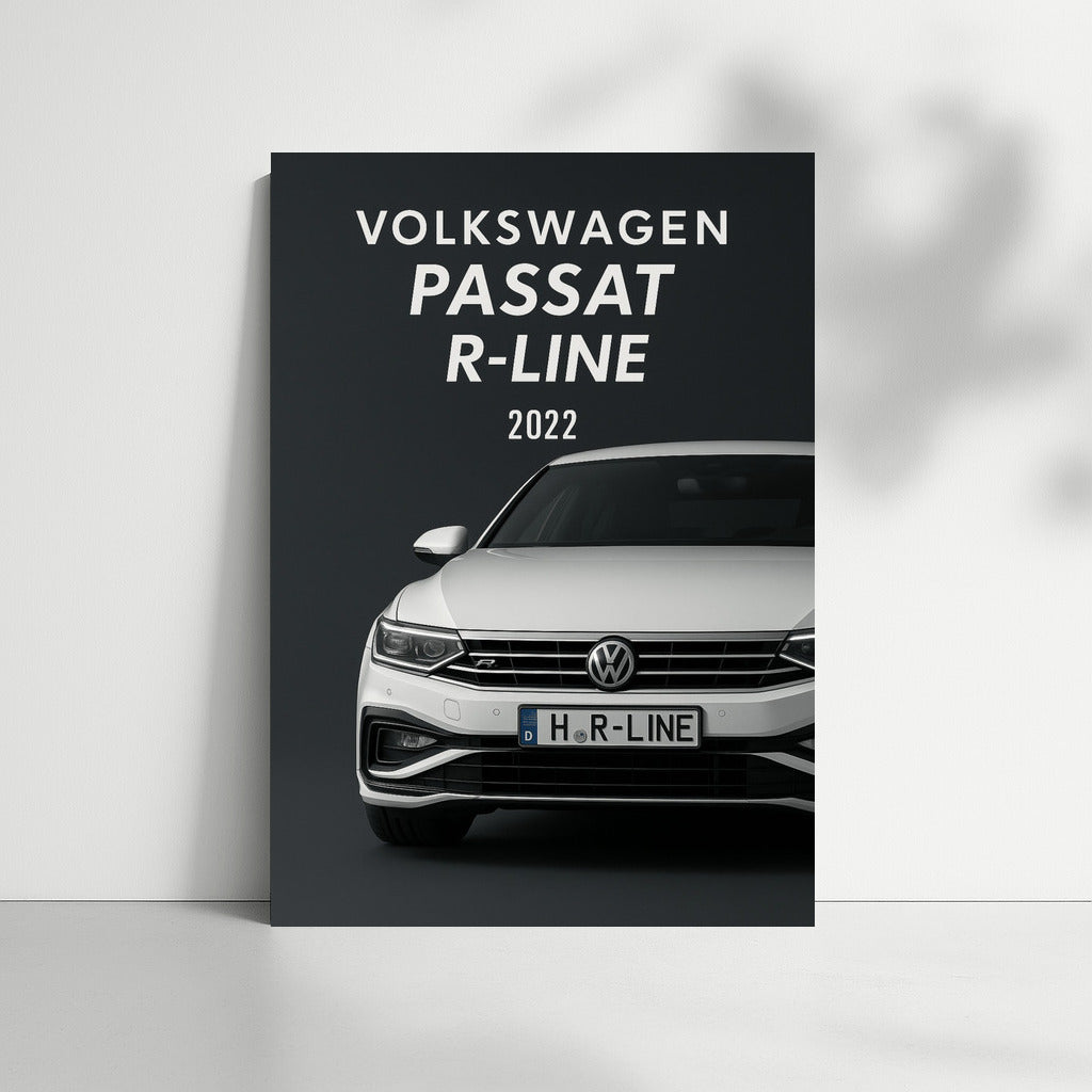 Elegant Volkswagen Passat R Line 2022: Dynamics and Design on Your Wall