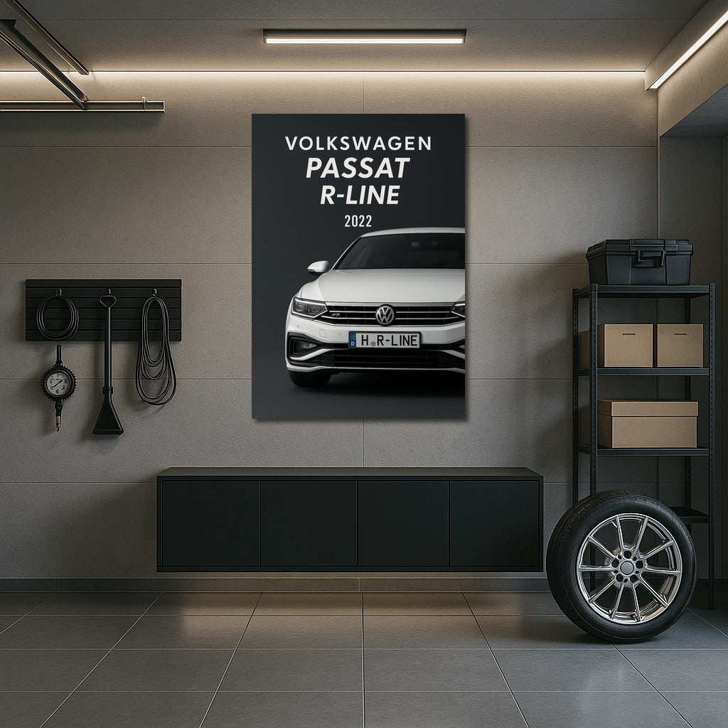 Elegant Volkswagen Passat R Line 2022: Dynamics and Design on Your Wall