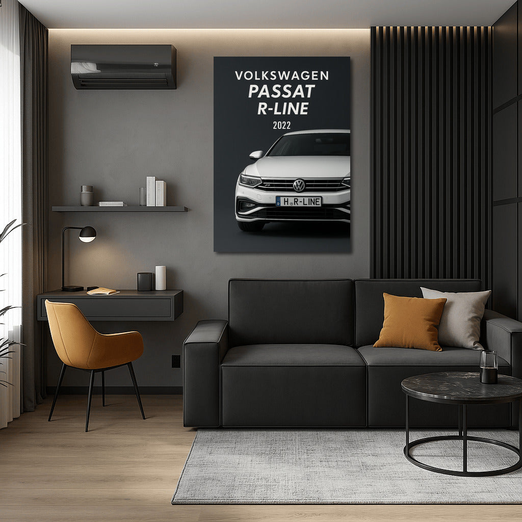 Elegant Volkswagen Passat R Line 2022: Dynamics and Design on Your Wall