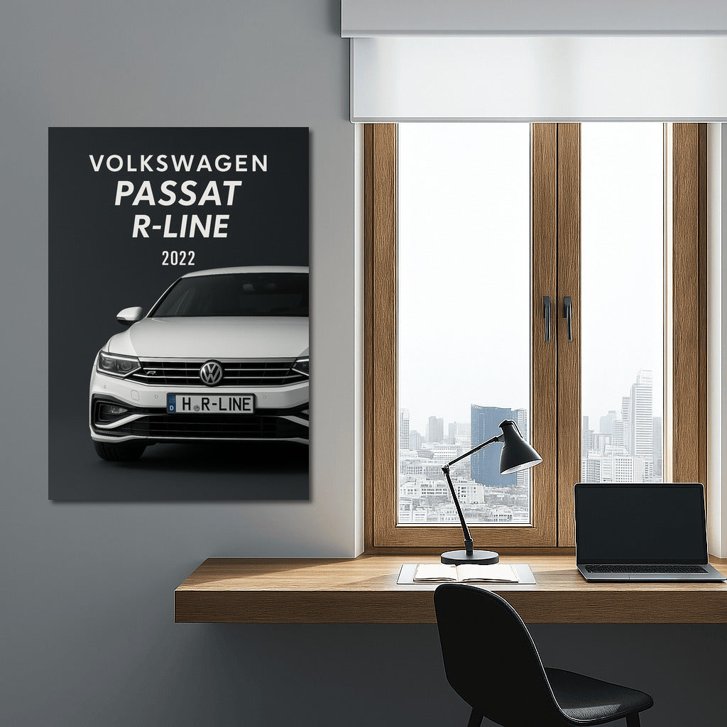Elegant Volkswagen Passat R Line 2022: Dynamics and Design on Your Wall